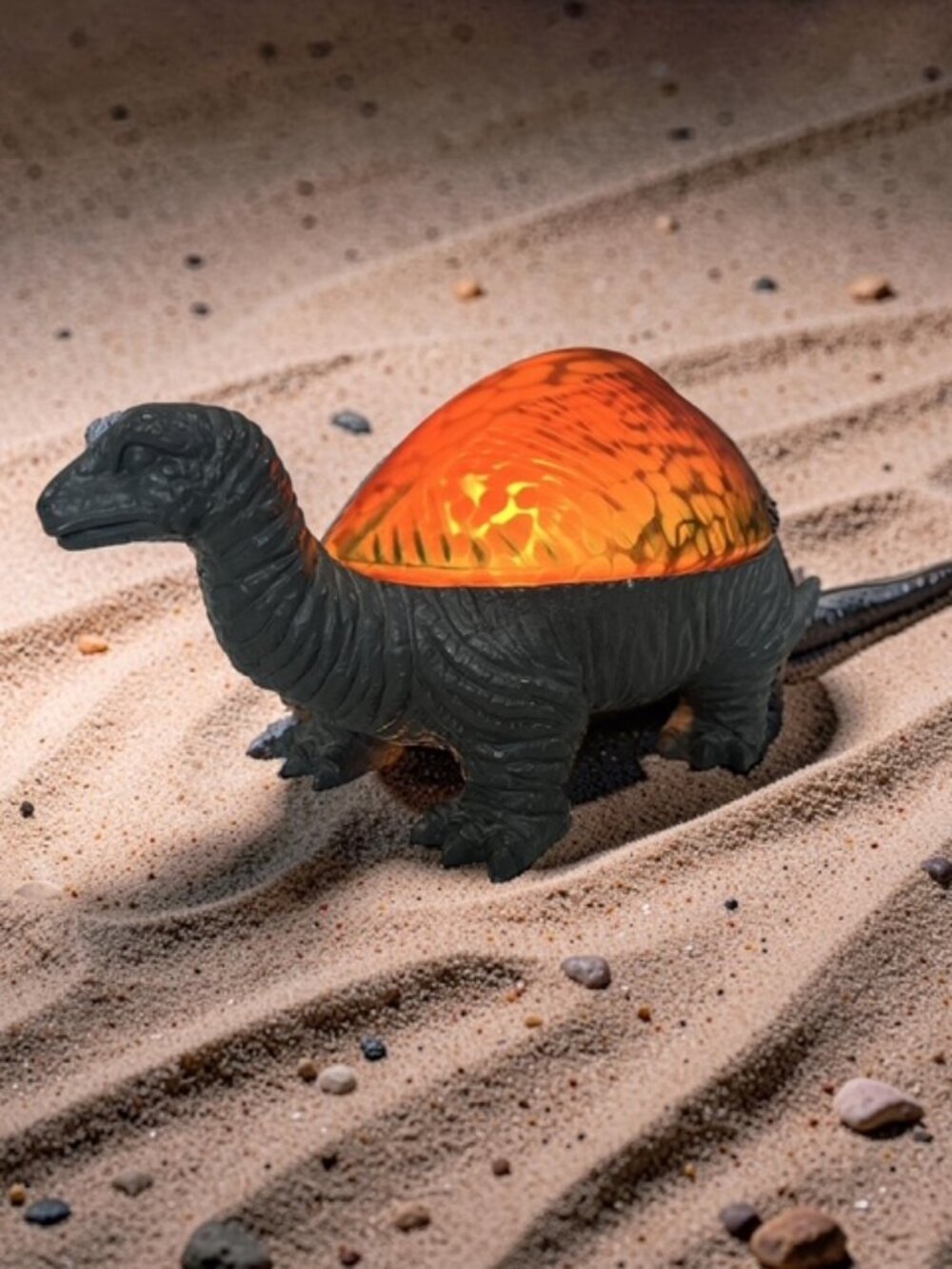 Vintage Brontosaurus Glass Dome Dinosaur Accent Table Lamp Night Light